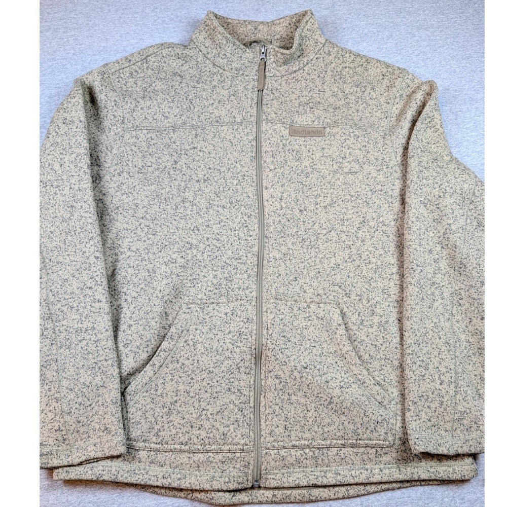 Badlands Galt Jacket Mens 2XL Oatmeal Heather Full Zip Fleece Sweater RN127615